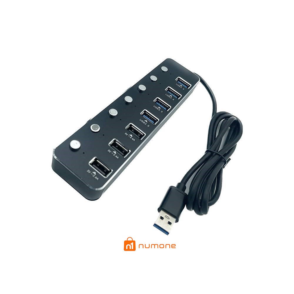 هاب 7 پورت کلید دار USB 3.0 کی نت مدل H10
