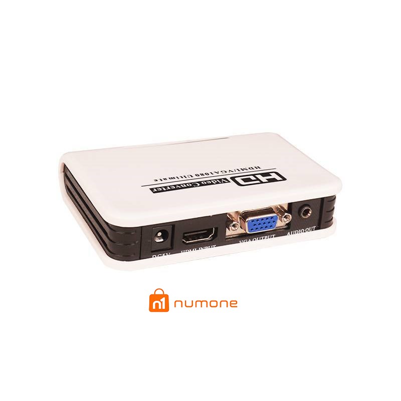 مبدل HDMI به VGA کی نت به همراه آداپتور و کابل صدا مدل K-COHD2VGA
